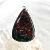 Bloodstone Teardrop Cabochon Pendant KPGJ4741