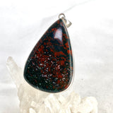 Bloodstone Teardrop Cabochon Pendant KPGJ4741