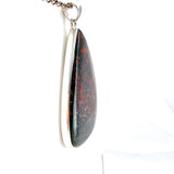 Bloodstone Teardrop Cabochon Pendant KPGJ4741