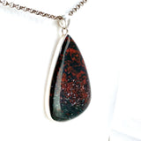 Bloodstone Teardrop Cabochon Pendant KPGJ4741