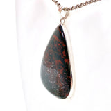 Bloodstone Teardrop Cabochon Pendant KPGJ4741