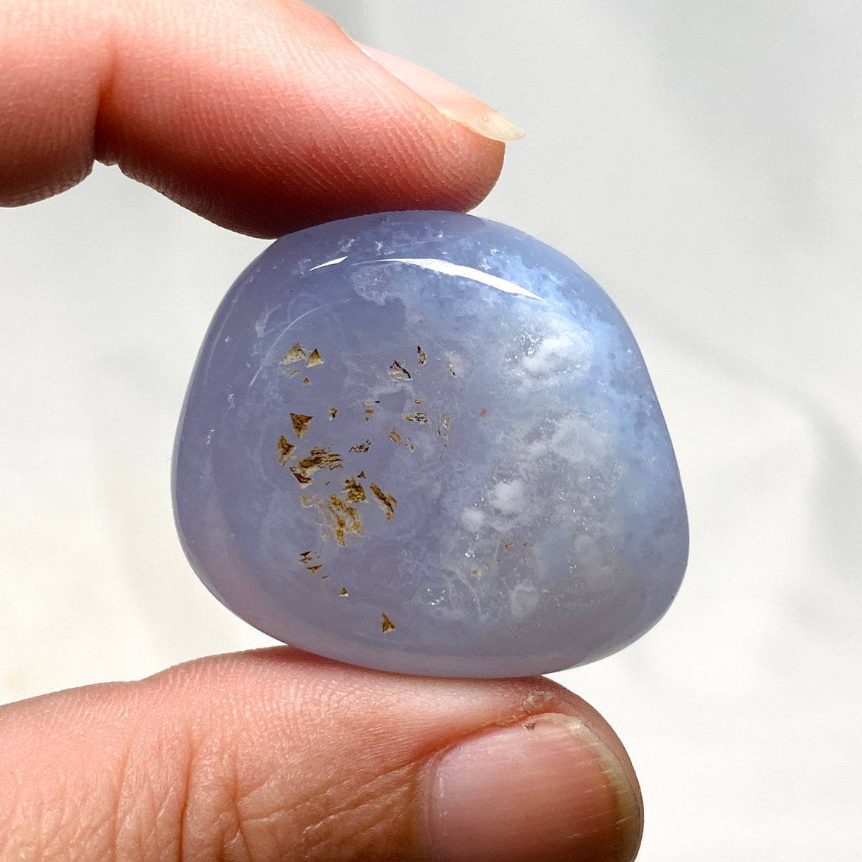 Blue Chalcedony Tumbled Stones