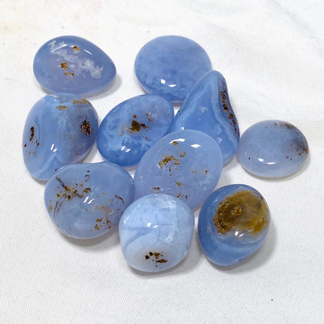 Blue Chalcedony Tumbled Stones