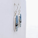 Blue Owhyee Opal Oval Cabochon Earrings KEGJ1536