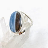 Blue Owhyee Opal Oval Cabochon Ring Size 9 KRGJ3304