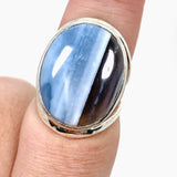 Blue Owhyee Opal Oval Cabochon Ring Size 9 KRGJ3304