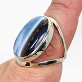 Blue Owhyee Opal Oval Cabochon Ring Size 9 KRGJ3304