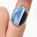 Blue Owhyee Opal Oval Cabochon Ring Size 9 KRGJ3304