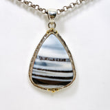 Blue Owhyee Opal Teardrop Cabochon Pendant with Brass Details KPGJ4648