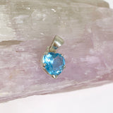 Blue Topaz Heart Faceted Pendant PPGJ780