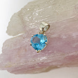 Blue Topaz Heart Faceted Pendant PPGJ780