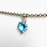 Blue Topaz Heart Faceted Pendant PPGJ780