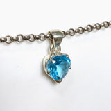 Blue Topaz Heart Faceted Pendant PPGJ780