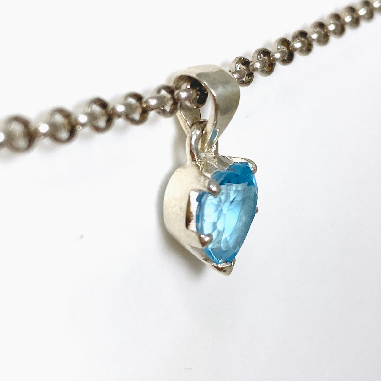 Blue Topaz Heart Faceted Pendant PPGJ780