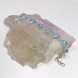 Blue Topaz Round Faceted Bracelet PBGJ003