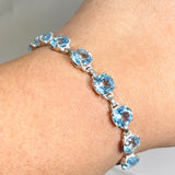 Blue Topaz Round Faceted Bracelet PBGJ003