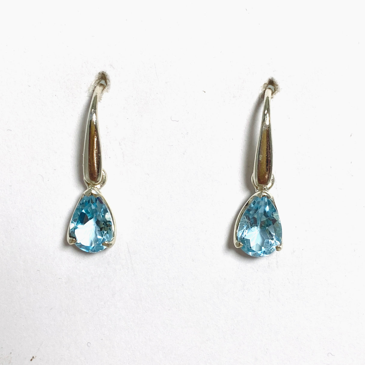 Blue Topaz Teardrop Faceted Earrings PEGJ170