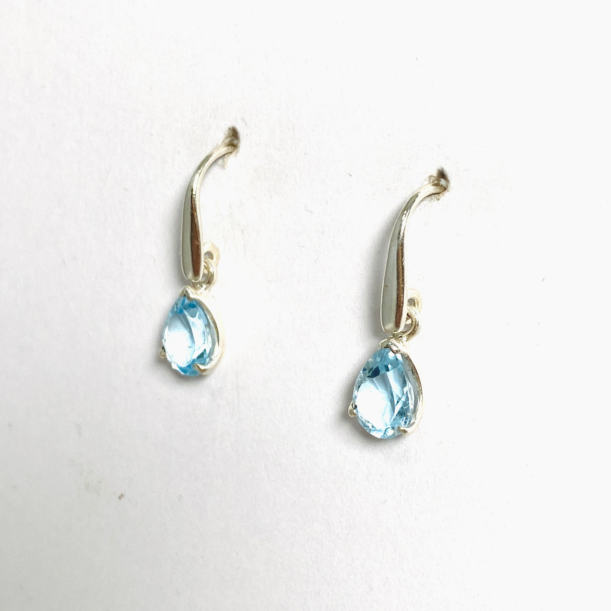 Blue Topaz Teardrop Faceted Earrings PEGJ170