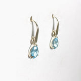 Blue Topaz Teardrop Faceted Earrings PEGJ170