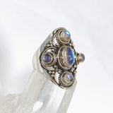 Boho Style Moonstone multi stone ring size 9 KRGJ3269