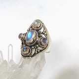 Boho Style Moonstone multi stone ring size 9 KRGJ3269