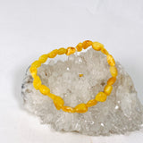 Butter Amber 5mm nugget beaded bracelet AMB185