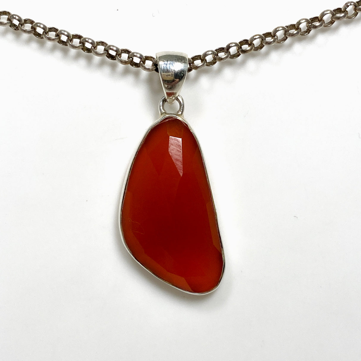 Carnelian Faceted Freeform pendant KPGJ4584