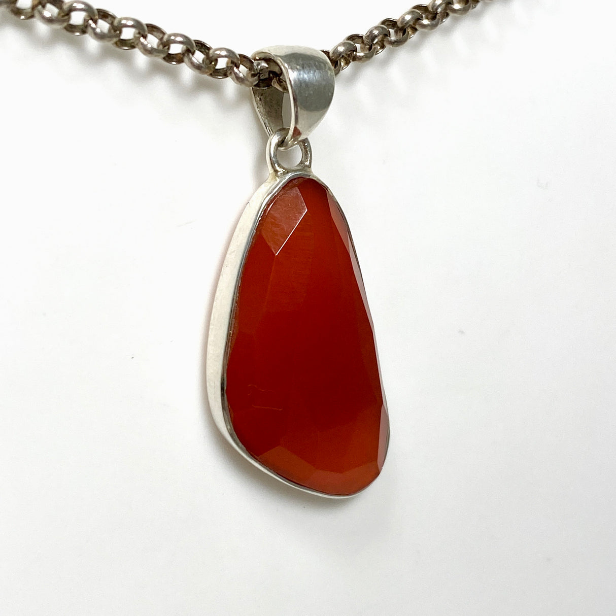 Carnelian Faceted Freeform pendant KPGJ4584