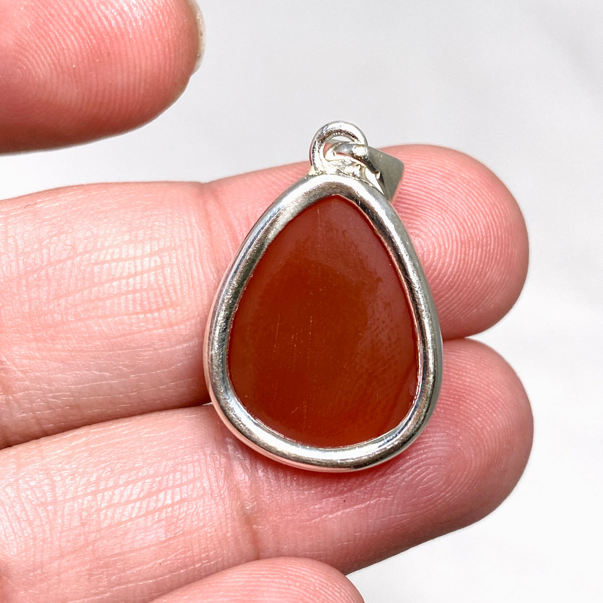 Carnelian Faceted Teardrop pendant KPGJ4583