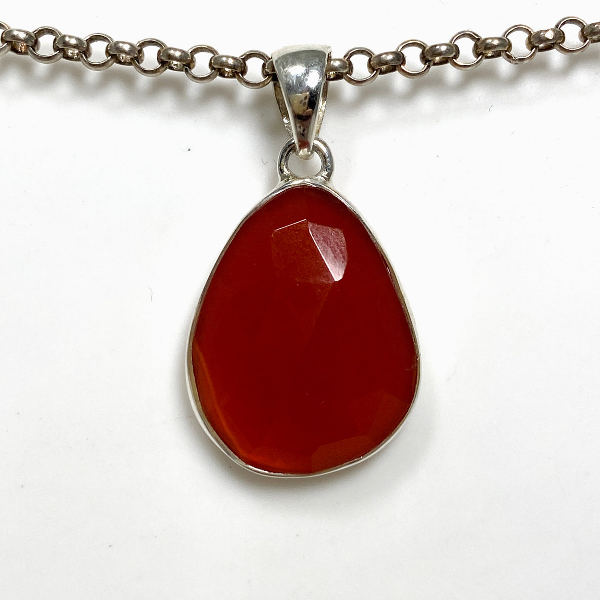 Carnelian Faceted Teardrop pendant KPGJ4583