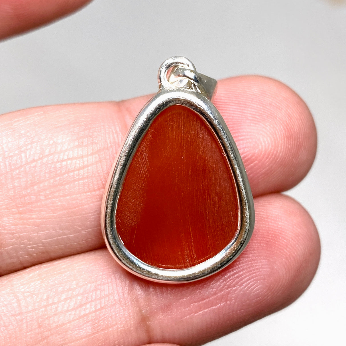 Carnelian Faceted Teardrop pendant KPGJ4583