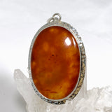 Carnelian Oval pendant in a decorative hammered setting KPGJ4579