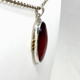 Carnelian Oval pendant with a brass decorative setting KPGJ4581