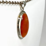 Carnelian Oval pendant with a brass decorative setting KPGJ4582