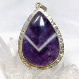 Chevron Amethyst teardrop pendant KPGJ2938