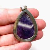 Chevron Amethyst teardrop pendant KPGJ2938