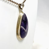 Chevron Amethyst teardrop pendant KPGJ2938