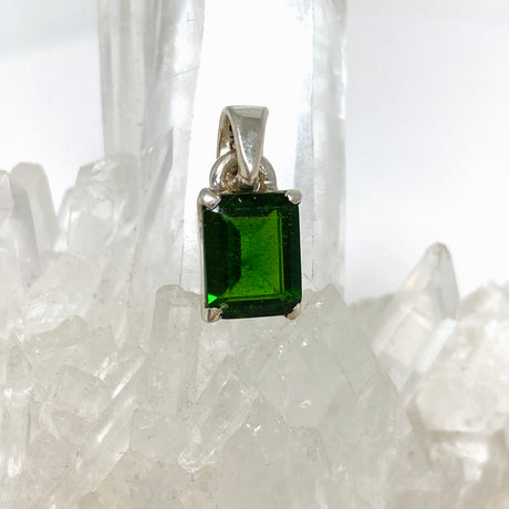 Chrome Diopside Emerald Cut Faceted Pendant PPGJ790