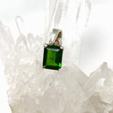 Chrome Diopside Emerald Cut Faceted Pendant PPGJ790