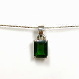 Chrome Diopside Emerald Cut Faceted Pendant PPGJ790