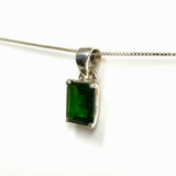 Chrome Diopside Emerald Cut Faceted Pendant PPGJ790