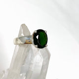 Chrome Diopside Oval Faceted Ring Size 7 PRGJ518