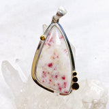 Cinnabar Freeform Cabochon Pendant in a Decorative Setting KPGJ4753