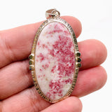 Cinnabar Oval Cabochon Pendant in a Decorative Setting KPGJ4752