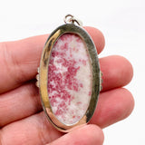 Cinnabar Oval Cabochon Pendant in a Decorative Setting KPGJ4752