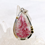 Cinnabar Teardrop Cabochon Pendant in a Decorative Setting KPGJ4751