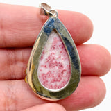 Cinnabar Teardrop Cabochon Pendant in a Decorative Setting KPGJ4751