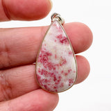 Cinnabar Teardrop Cabochon Pendant in a Hammered Setting KPGJ4749