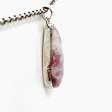 Cinnabar Teardrop Cabochon Pendant in a Hammered Setting KPGJ4749