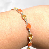 Citrine and Carnelian Oval Faceted Bracelet PBGJ002